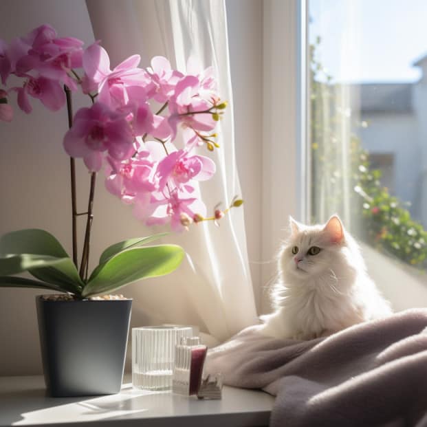 Are orchids poisonous to cats