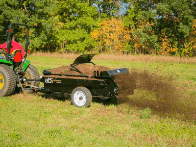 Compost spreader for tractor