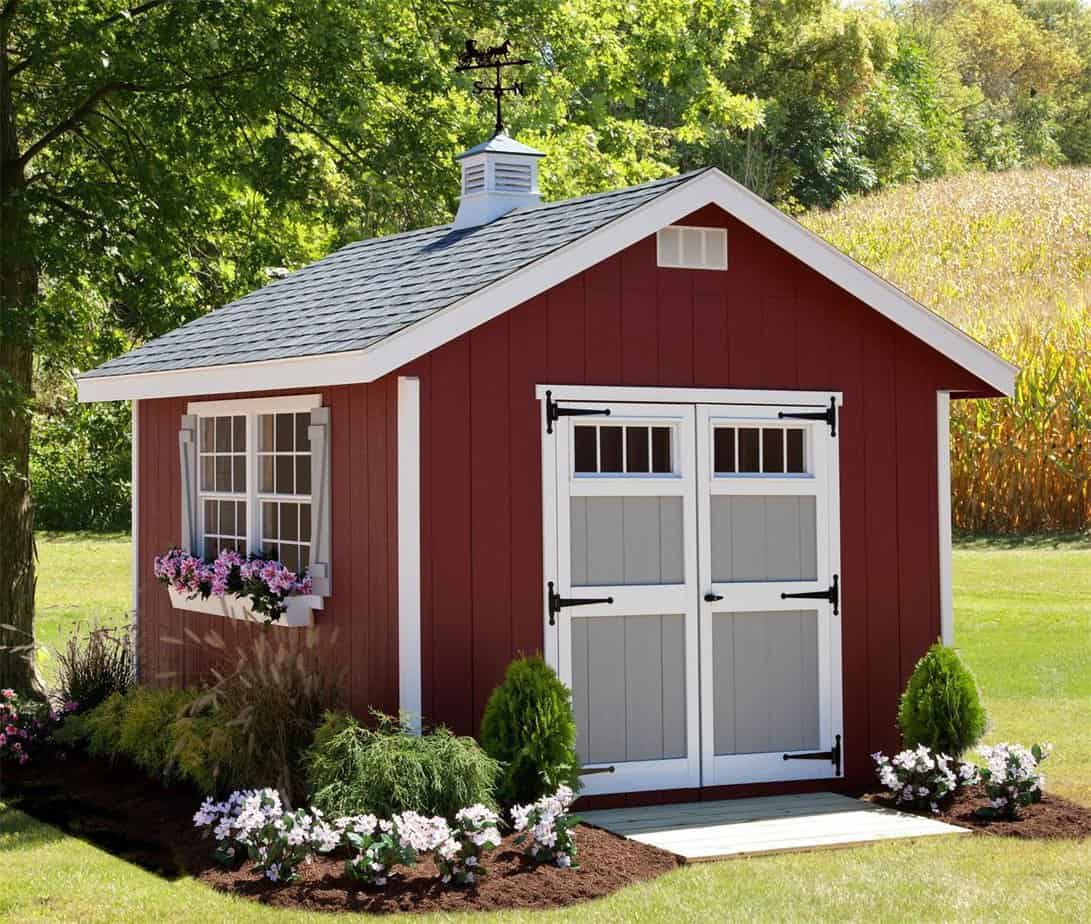 Shed for riding lawn mower 1
