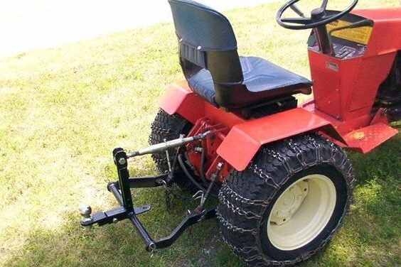 Riding lawn mower sleeve hitch 1