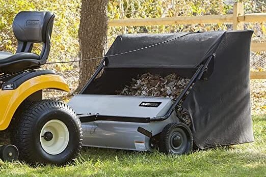 Riding lawn mower grass sweeper 2