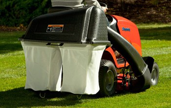 Example of bagger on lawn mower
