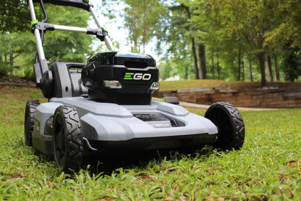 A cordless push mower