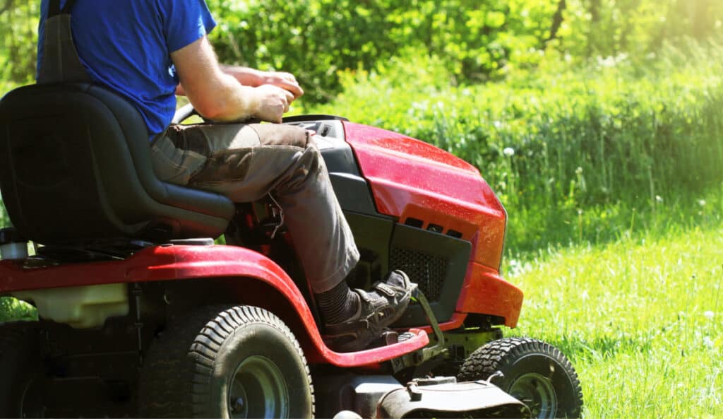 Backyard has been mowed by lawn mower under 2000$