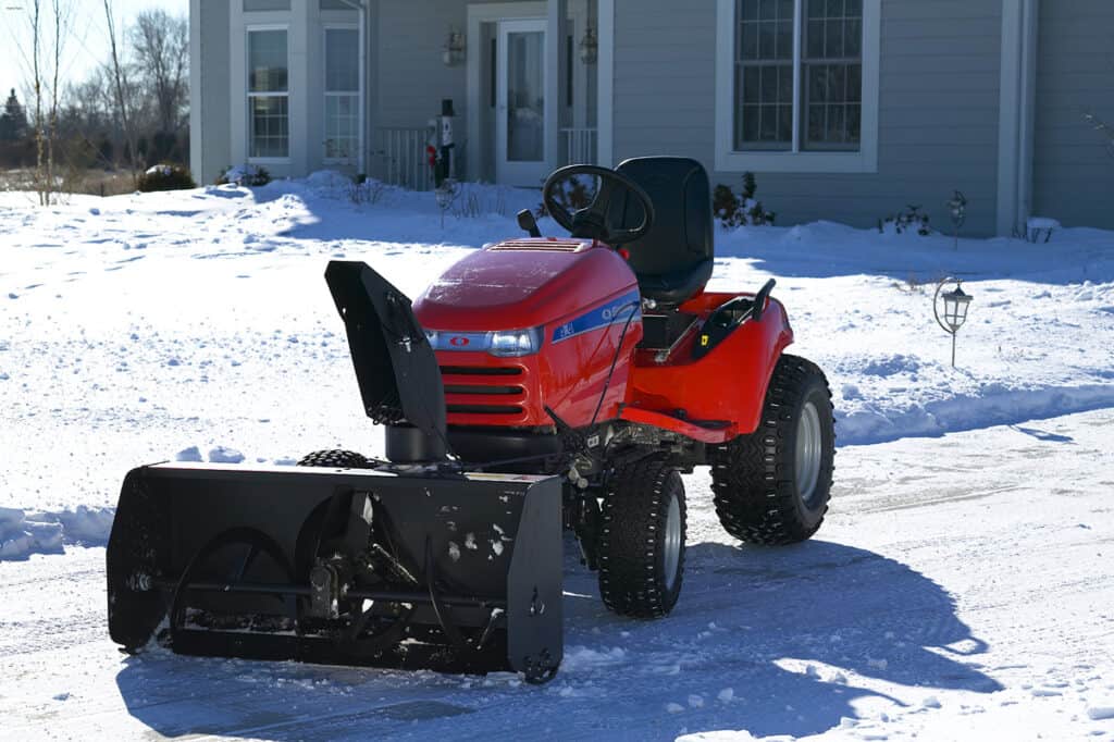 Riding lawn mower and snow blower 1