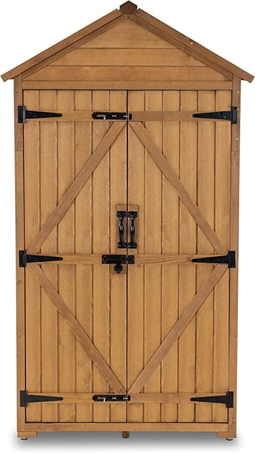 Top outdoor cabinet wooden storage 2