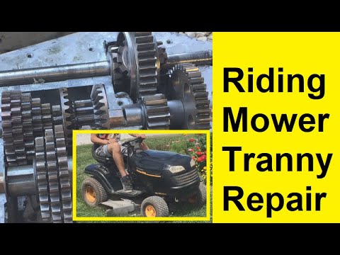Riding lawn mower transmission repair 1