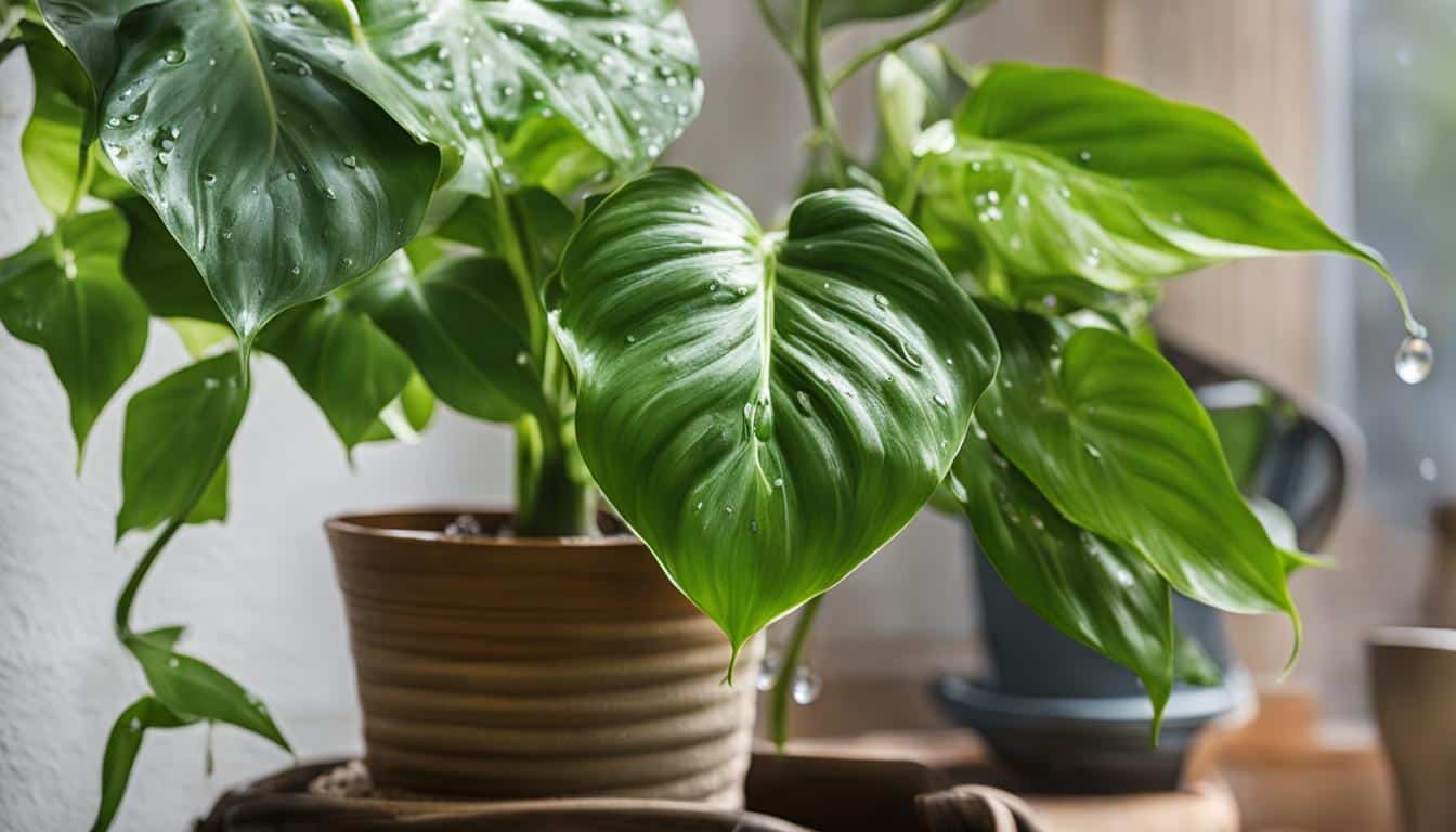 Watering your philodendron birkin